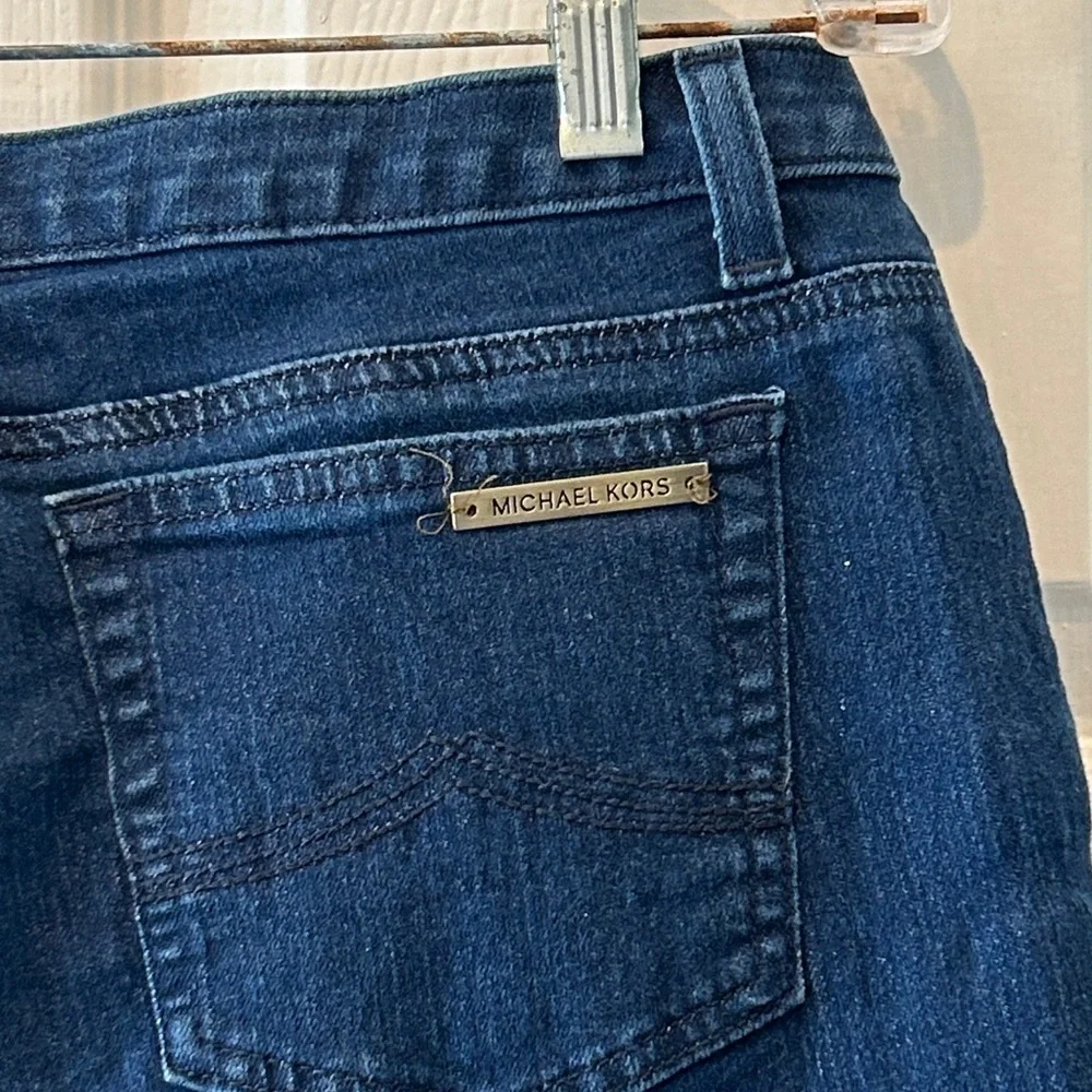 Michael Kors Skinny Capri Crop Jeans Dark Blue Size 10 - Picture 3 of 11